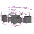 vidaXL 6 Piece Steel Sofa Set in Gray