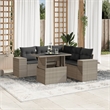 vidaXL 6 Piece Poly Rattan Sofa Set in Gray/Anthracite