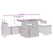 vidaXL 6 Piece Poly Rattan Sofa Set in Gray