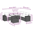 vidaXL 7 Piece Poly Rattan Sofa Set in Gray