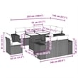 vidaXL 9 Piece Poly Rattan Sofa Set in Black