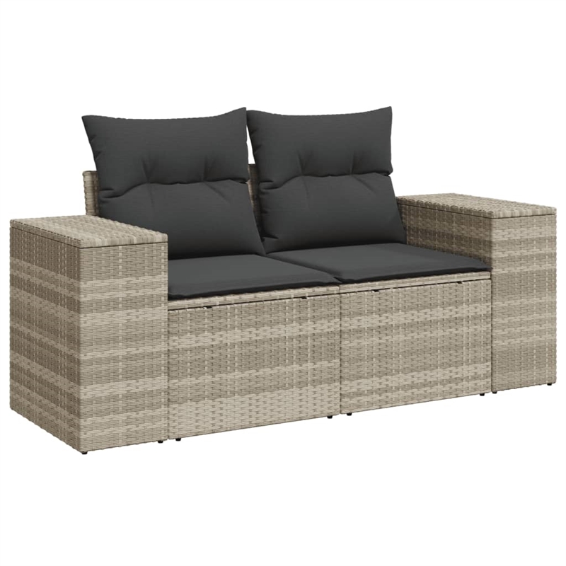vidaXL 9 Piece Steel Sofa Set in Gray/Anthracite