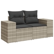 vidaXL 9 Piece Steel Sofa Set in Gray/Anthracite