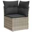 vidaXL 9 Piece Steel Sofa Set in Gray/Anthracite