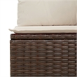 vidaXL 9 Piece Poly Rattan Sofa Set in Brown/Cream
