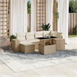 vidaXL 7 Piece Sofa Set in White/Cream/Beige