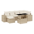 vidaXL 7 Piece Sofa Set in White/Cream/Beige