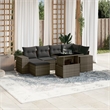 vidaXL 7 Piece Poly Rattan Sofa Set in Gray