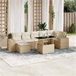 vidaXL 8 Piece Sofa Set in Beige