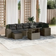 vidaXL 8 Piece Poly Rattan Sofa Set in Gray