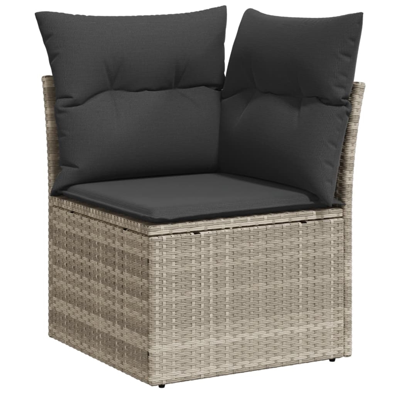 vidaXL 8 Piece Steel Sofa Set in Gray/Anthracite