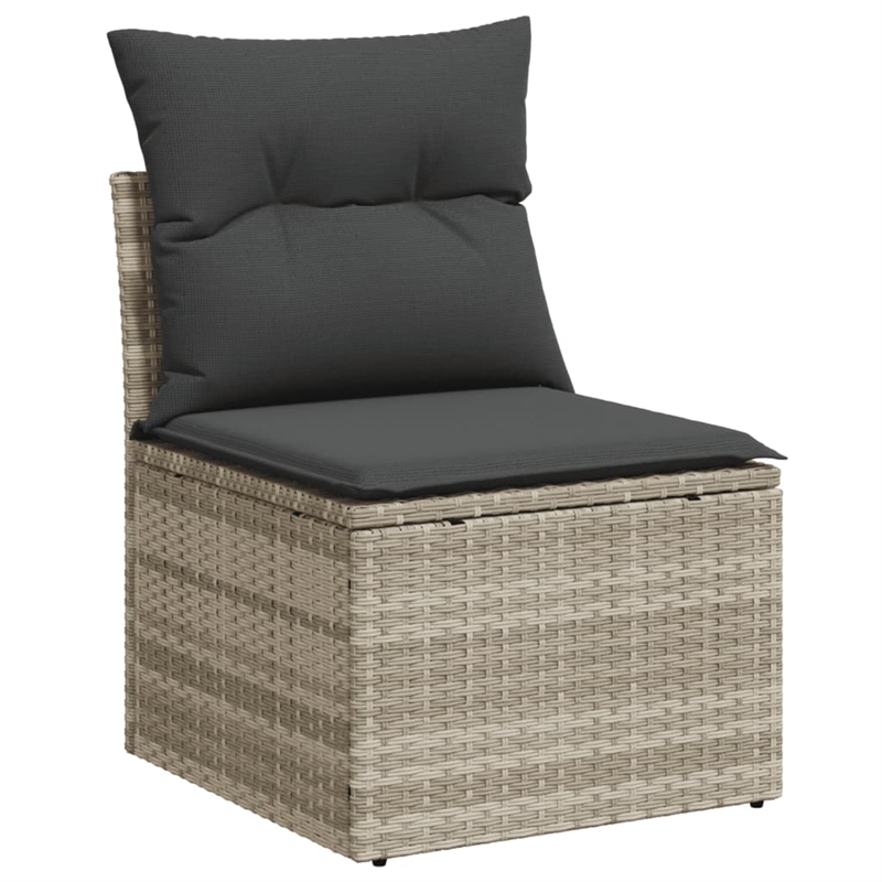 vidaXL 8 Piece Steel Sofa Set in Gray/Anthracite