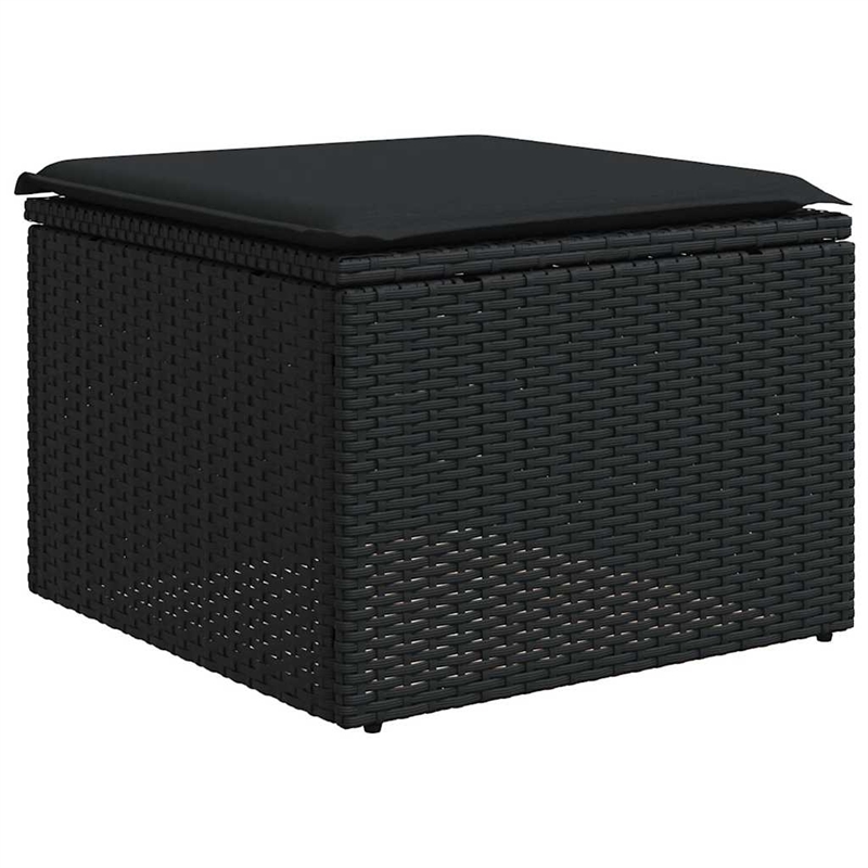 vidaXL 8 Piece Steel Sofa Set in Black