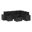 vidaXL 8 Piece Steel Sofa Set in Black