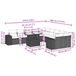vidaXL 11 Piece Poly Rattan Sofa Set in Gray