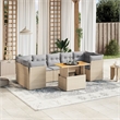 vidaXL 8 Piece Sofa Set in Beige