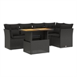 vidaXL 5 Piece Steel Sofa Set in Black