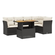 vidaXL 5 Piece Sofa Set in Black/White/Cream