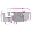 vidaXL 5 Piece Steel Sofa Set in Gray/Beige