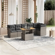 vidaXL 7 Piece Steel Sofa Set in Gray
