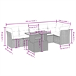 vidaXL 7 Piece Steel Sofa Set in Gray