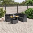 vidaXL 7 Piece Steel Sofa Set in Black