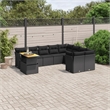 vidaXL 10 Piece Poly Rattan Sofa Set in Black