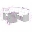 vidaXL 6 Piece Poly Rattan Sofa Set in Beige