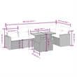 vidaXL 7 Piece Steel Sofa Set in Beige
