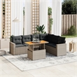 vidaXL 7 Piece Poly Rattan Small Sofa Set in Gray
