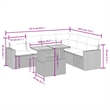 vidaXL 7 Piece Poly Rattan Small Sofa Set in Gray