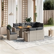 vidaXL 9 Piece Poly Rattan Sofa Set in Gray