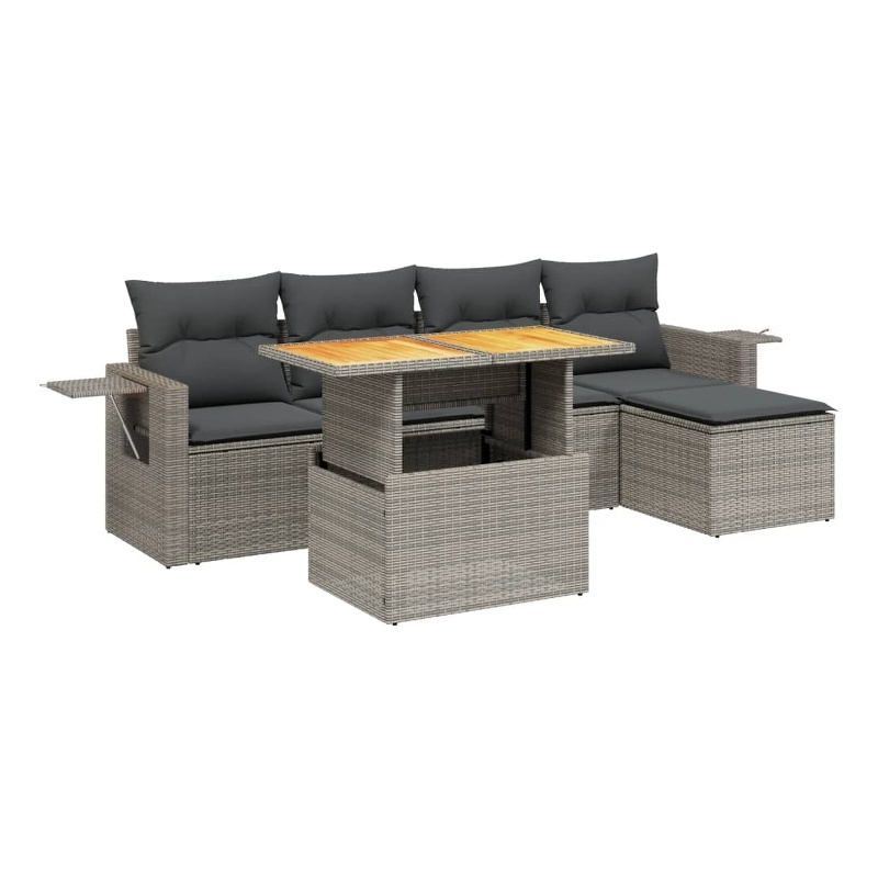 vidaXL 6 Piece Sofa Set in Gray