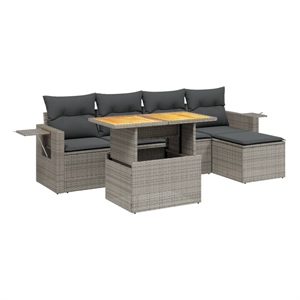 vidaXL 6 Piece Sofa Set in Gray