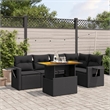 vidaXL 6 Piece Poly Rattan Sofa Set