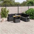 vidaXL 7 Piece Sofa Set in Black