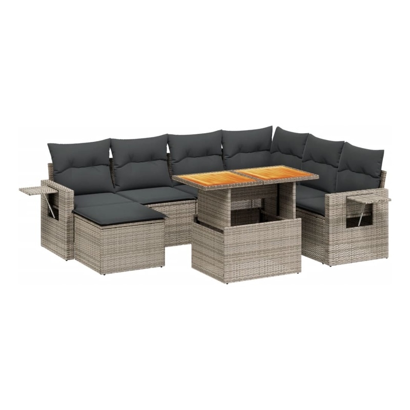 vidaXL 8 Piece Sofa Set in Gray