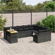 vidaXL 10 Piece Steel Sofa Set in Black