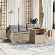 vidaXL 5 Piece Sofa Set in Gray/Beige