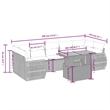 vidaXL Poly Rattan Sofa Set in Black