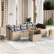 vidaXL 8 Piece Steel Sofa Set in Gray/Beige