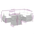 vidaXL 6 Piece Poly Rattan Sofa Set in Beige