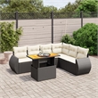 vidaXL 7 Piece Poly Rattan Sofa Set
