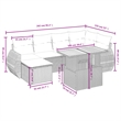 vidaXL 7 Piece Poly Rattan Sofa Set in Black
