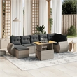 vidaXL 8 Piece Steel Sofa Set in Gray