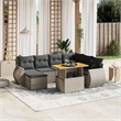 vidaXL 8 Piece Solid Acacia Wood Sofa Set in Gray