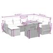 vidaXL 8 Piece Solid Acacia Wood Sofa Set in Gray
