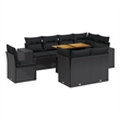 vidaXL 9 Piece Poly Rattan Sofa Set in Black