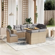 vidaXL 9 Piece Sofa Set in Gray/Beige