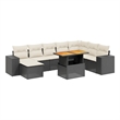 vidaXL 9 Piece Sofa Set in Black/White/Cream